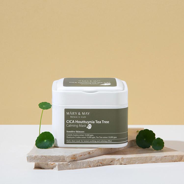 [Mary&May] CICA Houttuynia Tea Tree Calming Mask 30ea/400g