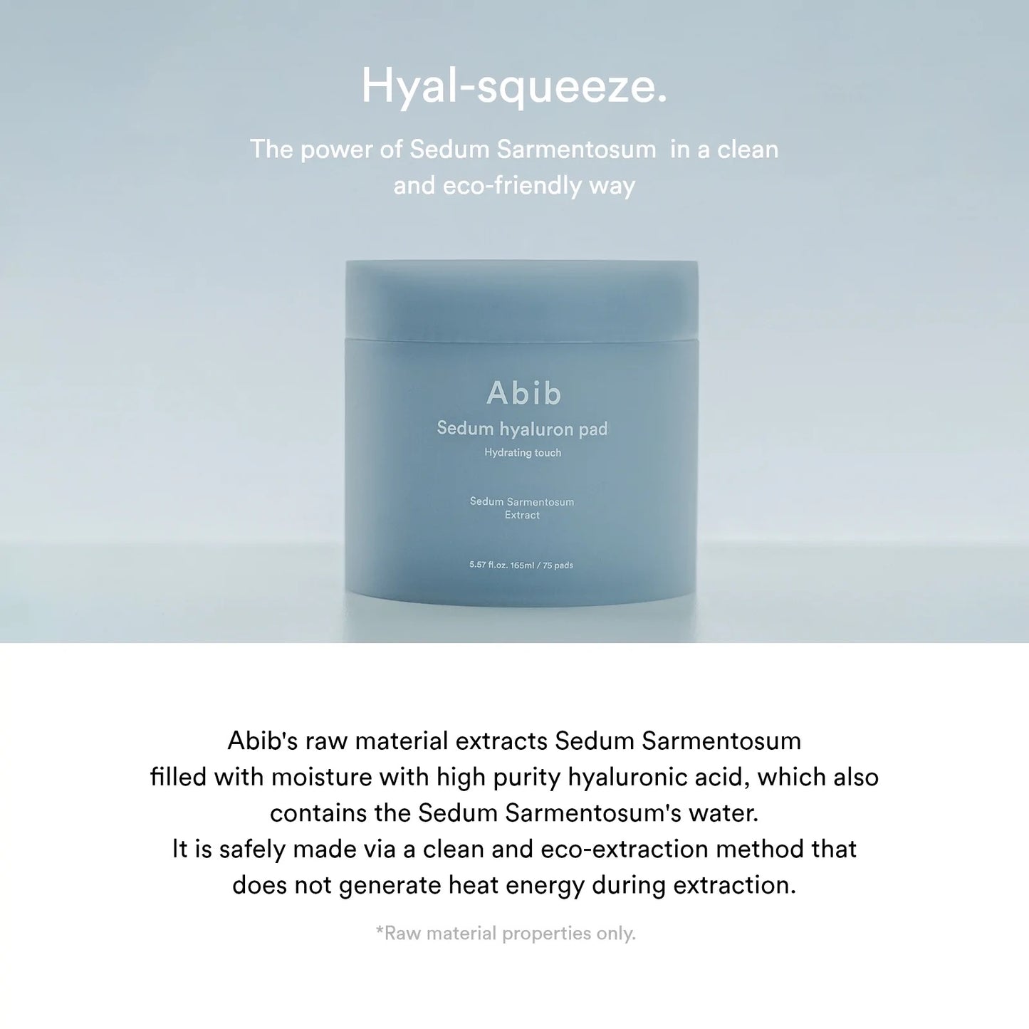 Sedum hyaluron pad Hydrating touch - 165ml. 75 pads