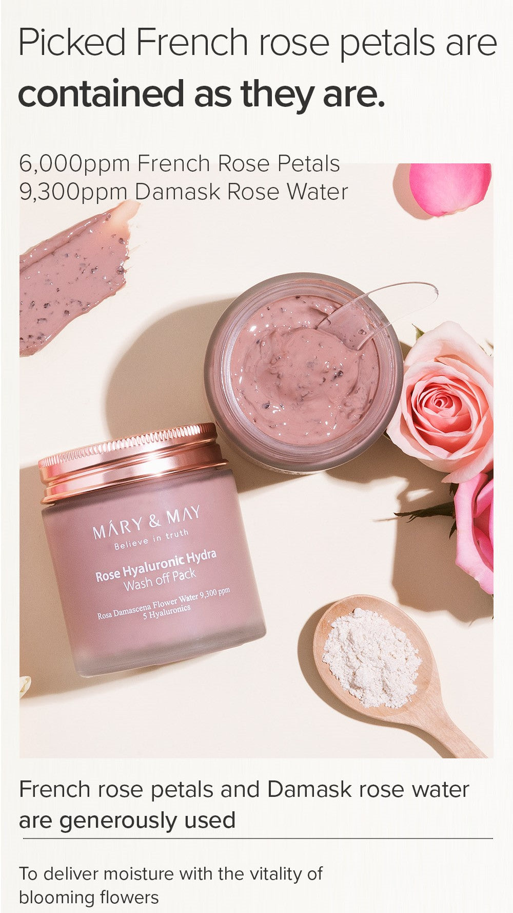 Rose Hyaluronic Hydra Wash Off Pack 125g