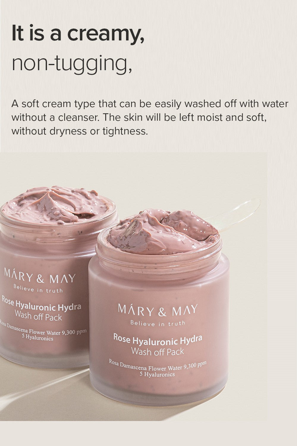 Rose Hyaluronic Hydra Wash Off Pack 125g