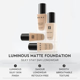 Silky Stay Foundation 24h Longwear PA++ 30g - 21W1 WARM VANILLA