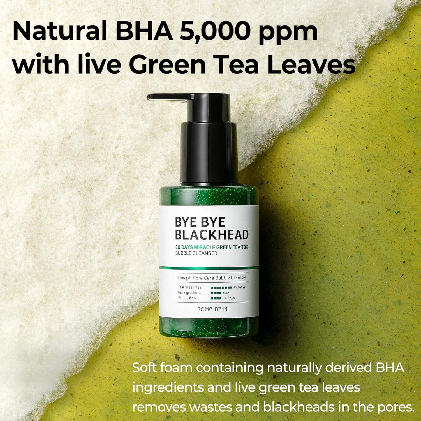 BYE BYE BLACKHEAD 30 DAYS MIRACLE GREEN TEA TOX BUBBLE CLEANSER 120g