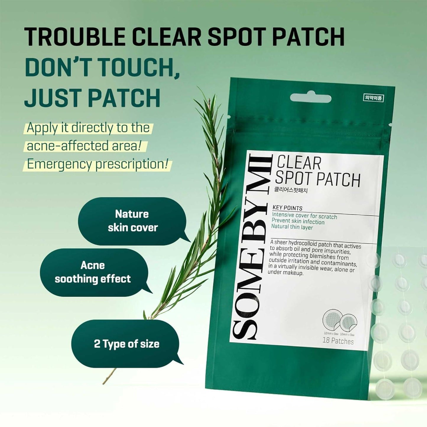 Clear spot patch