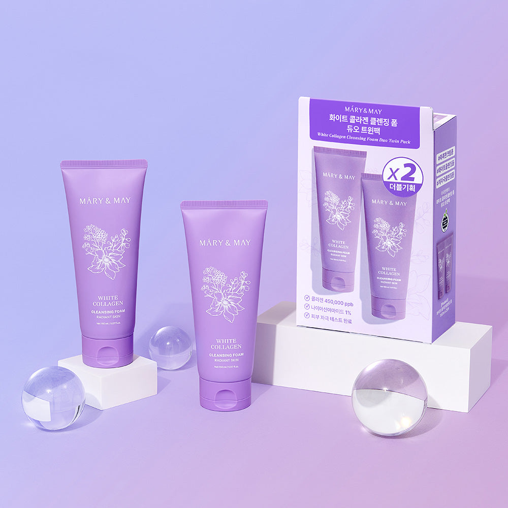 White Collagen Cleansing Foam Duo Twin Pack (150ml x2)