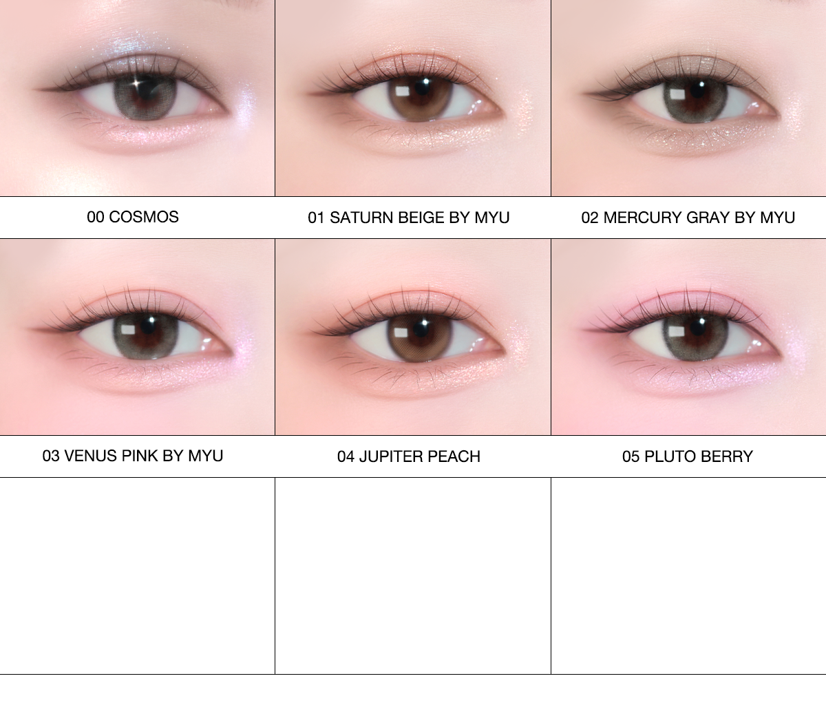 [Tiptoe] Wish Touch Eye Palette - 6 Colors
