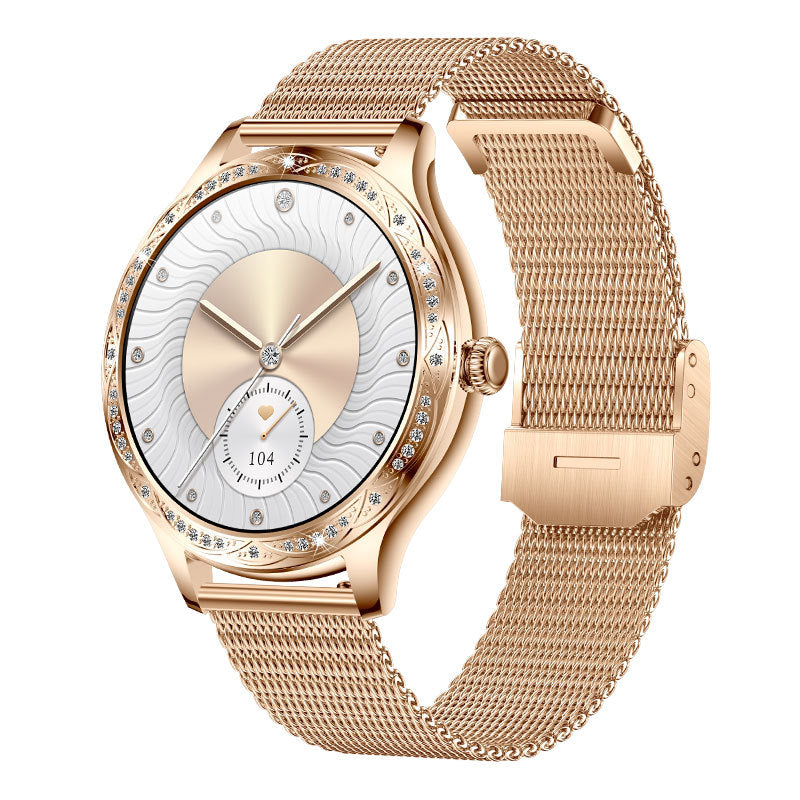 Women’s Smartwatch AK60 with High-Definition Call, Heart Rate, Blood Pressure & Blood Oxygen Monitor, Waterproof Sports Wristband with Step Counter