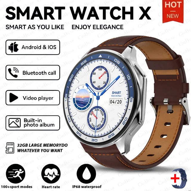 DT Watch X Smartwatch with 4G Large Memory, Waterproof Bluetooth Calling, Local Music & Video Playback