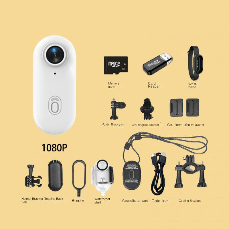 Thumb Bike Camera with Magnetic Back Clip, Mini Sports Action Camera & Thumb Recorder for Cycling, Outdoor Adventure & Pet Monitoring