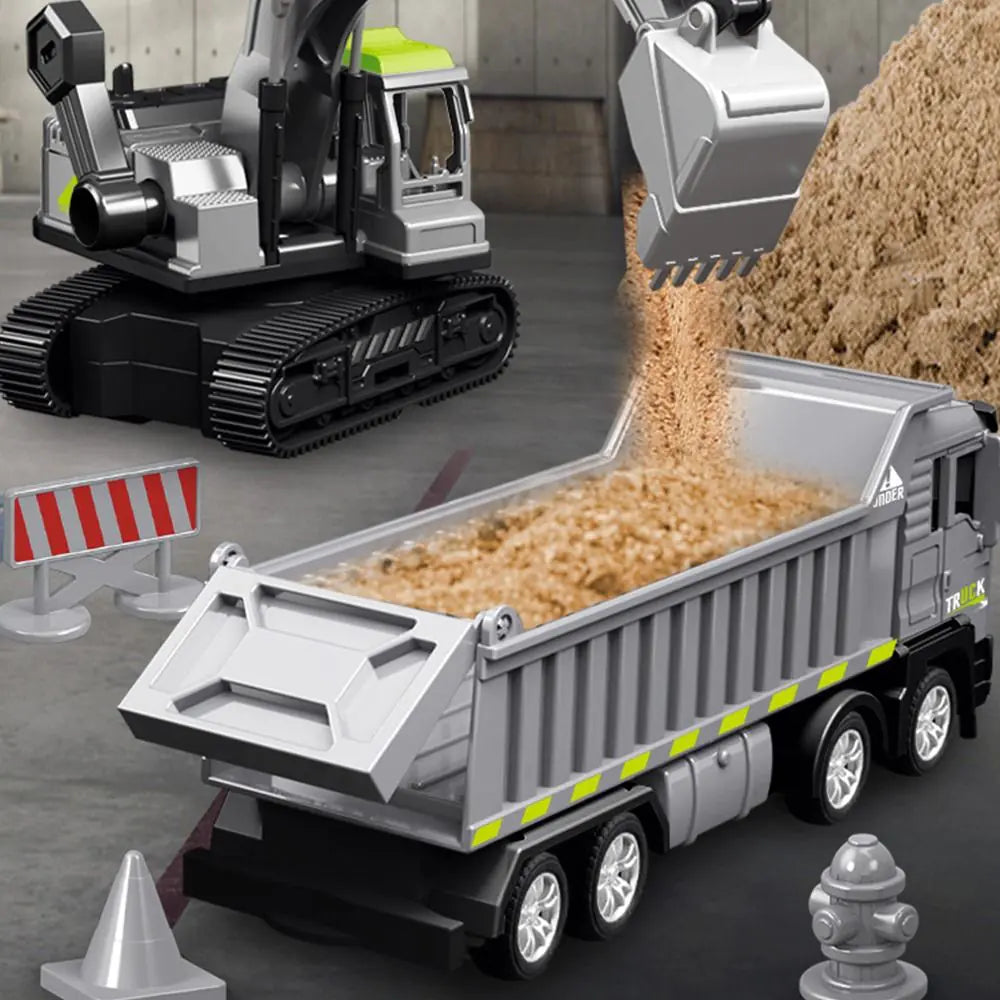 Imitation Alloy Inertia Engineering Vehicle Toy Excavator
