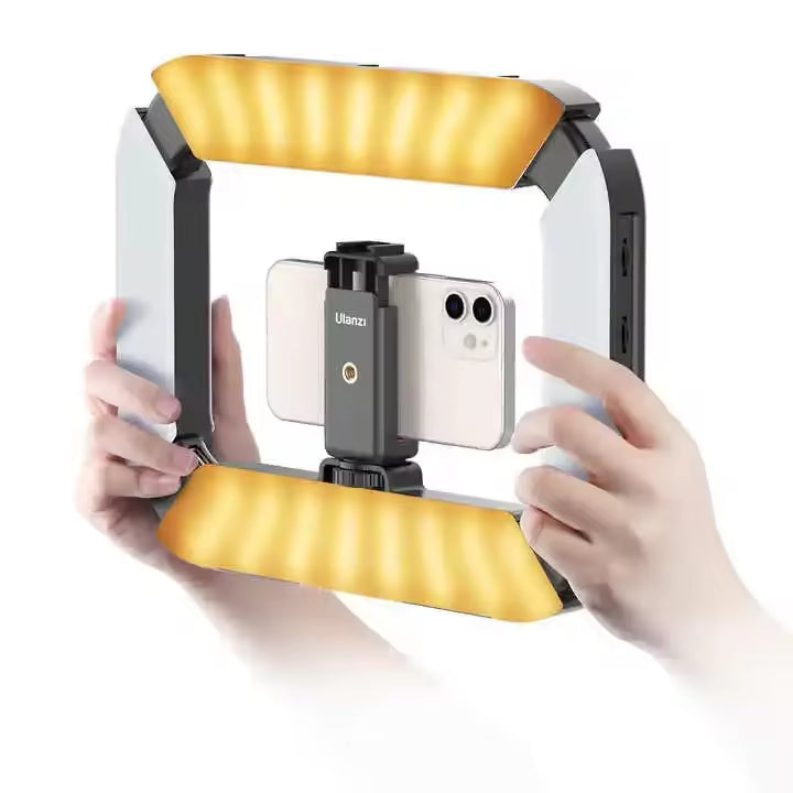 Ulanzi U200 Camera Ring Light Video Rig, Handheld LED Light for Professional Video Recording & Vlogging