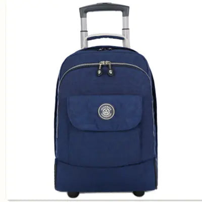 17-Inch Waterproof Rolling Backpack for Students and Travel