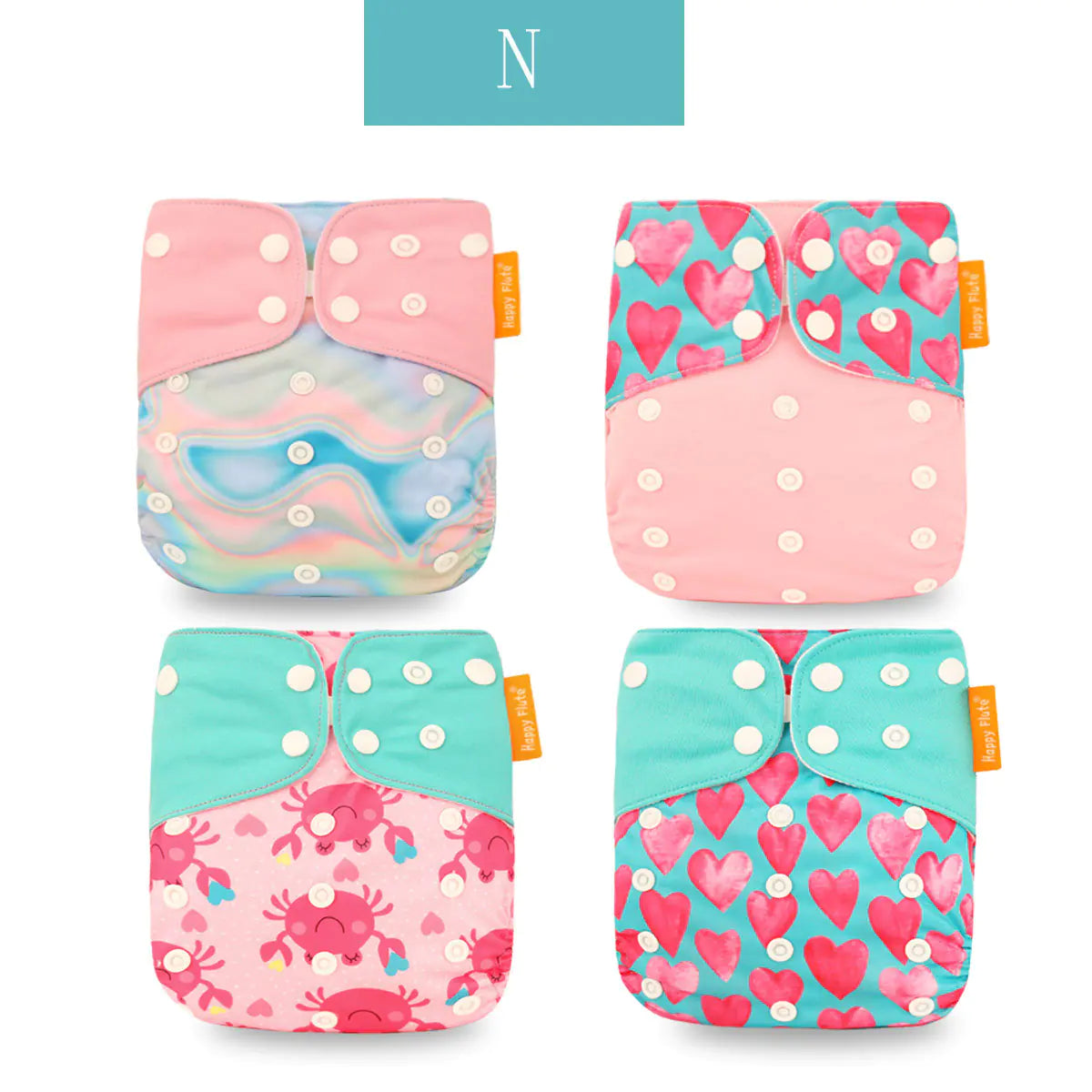 Happyflute Baby Cloth Training Pants - 4 Pack Washable