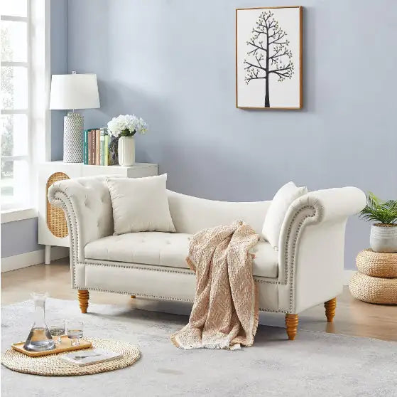Velvet Ottoman