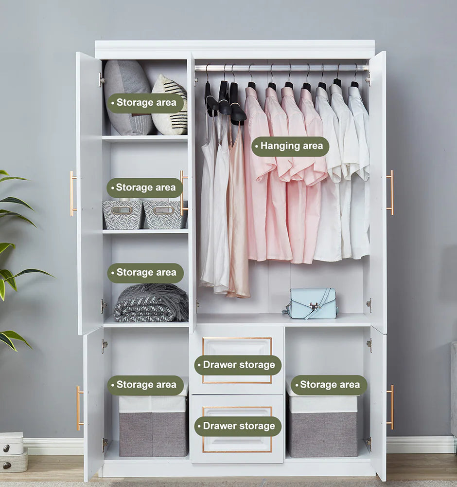 Sleek 3-Door Bedroom Armoire