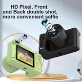 1080p Digital Camera with 40MP Front & Rear Lens, 8X Digital Zoom, Video Recording Student Camera with Bracket, Perfect Gift for Children