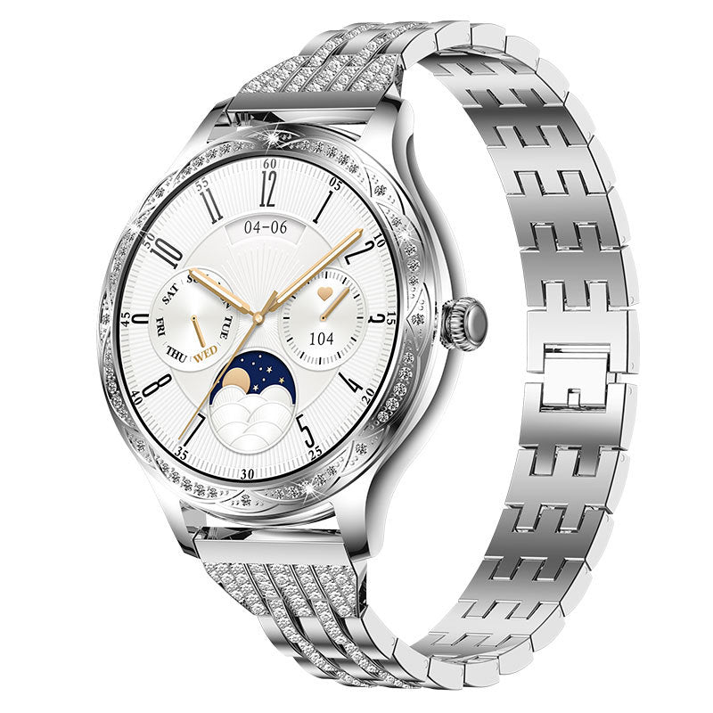 Women’s Smartwatch AK60 with High-Definition Call, Heart Rate, Blood Pressure & Blood Oxygen Monitor, Waterproof Sports Wristband with Step Counter