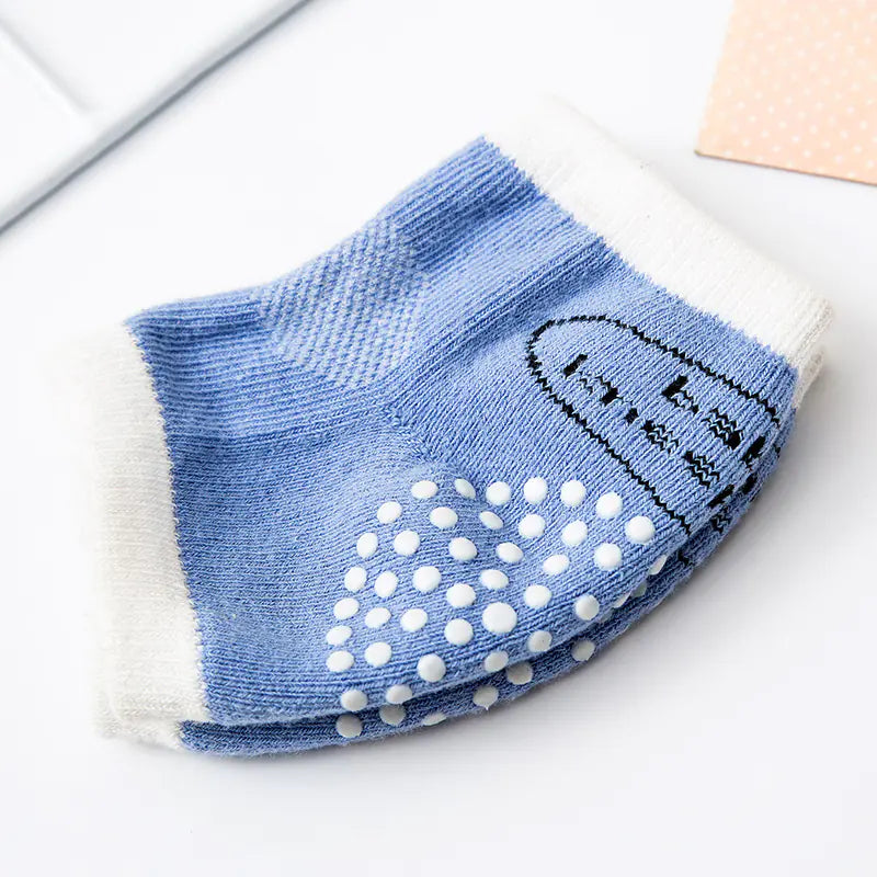 Breathable Cotton Baby Knee Pads and Elbow Socks Set