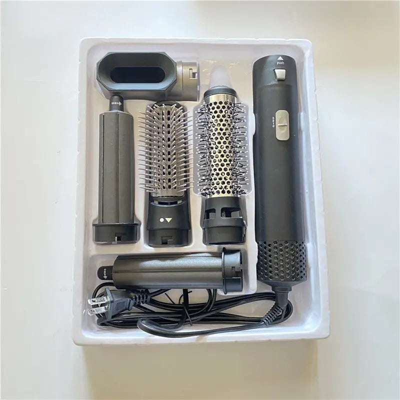 5-in-1 Automatic Hot Air Comb for Curling & Straightening
