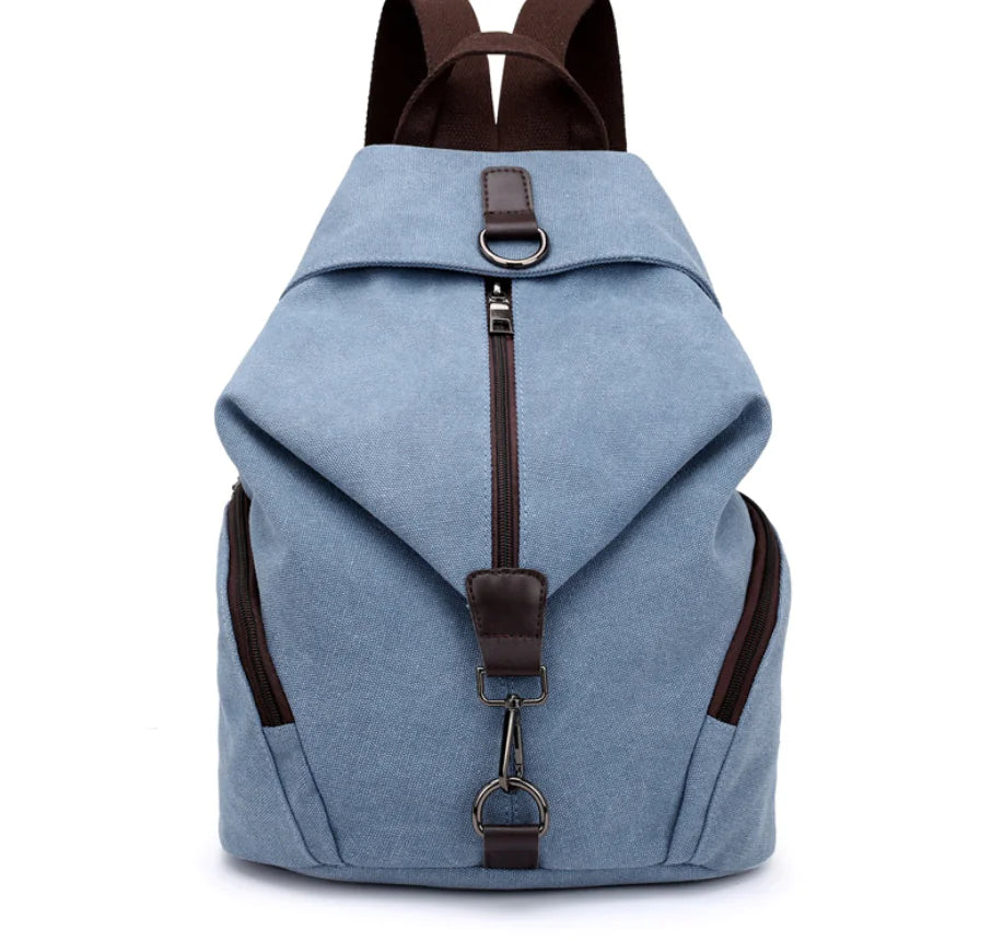 College Style Canvas Backpack and Tote Bag
