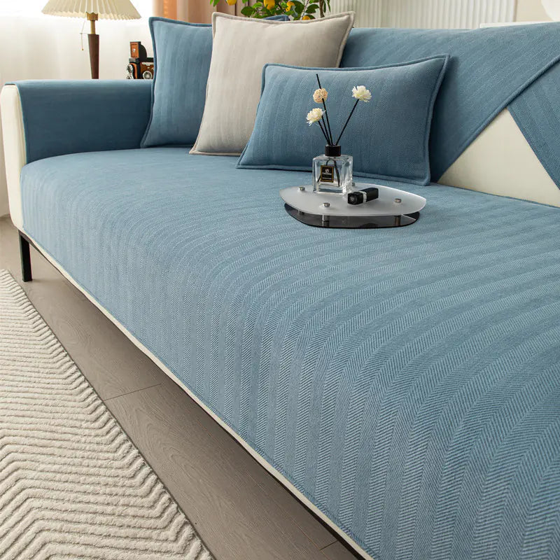 Universal Chenille Sofa Cover with Non-Slip Design