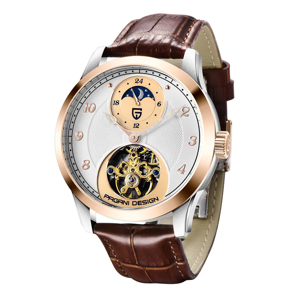 PAGANI DESIGN Men's Skeleton Automatic Mechanical Watch