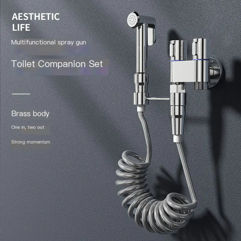 High Pressure Toilet Spray Gun Set with Brass Valve