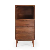 Wooden Three Bucket Cabinet