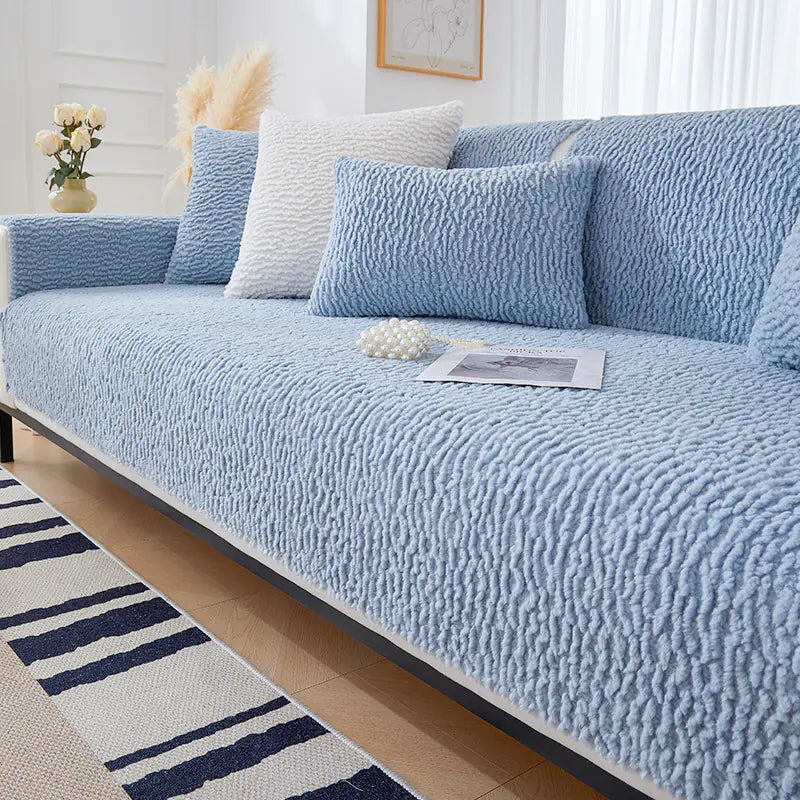 Fleece Sofa Cushion Cover for All Seasons (European Style)