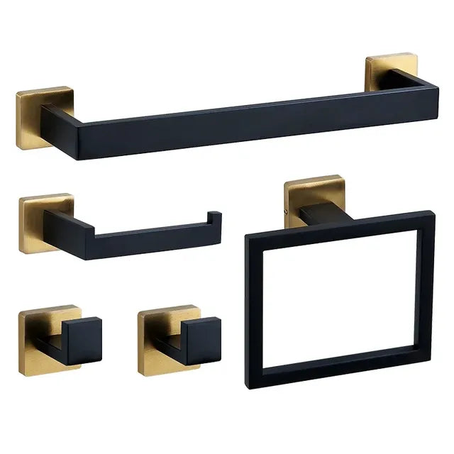 Wall-Mounted Stainless Steel Bathroom Hardware Set