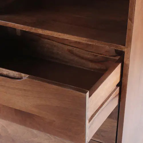 Wooden Three Bucket Cabinet