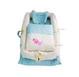 Foldable Portable Crib with Bionic Infant Mattress