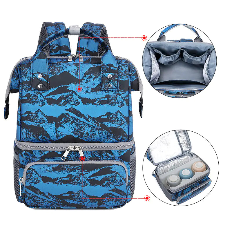 Fashionable Double Layer Multi-functional Handbag