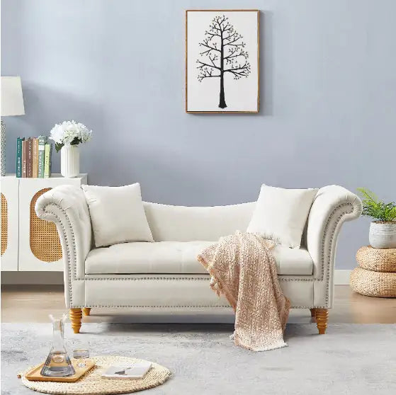 Velvet Ottoman