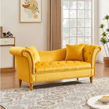 Velvet Ottoman