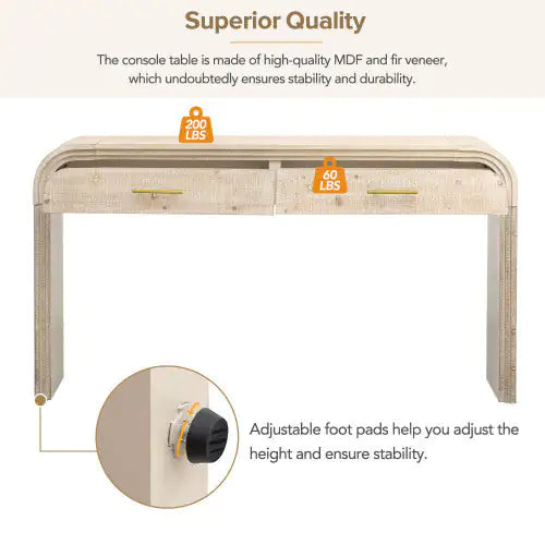 Unique Retro Silhouette Entryway Table With Open Design